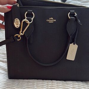 Coach Black Leather Satchel